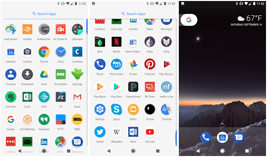 Currently list of Pixel XL Apps