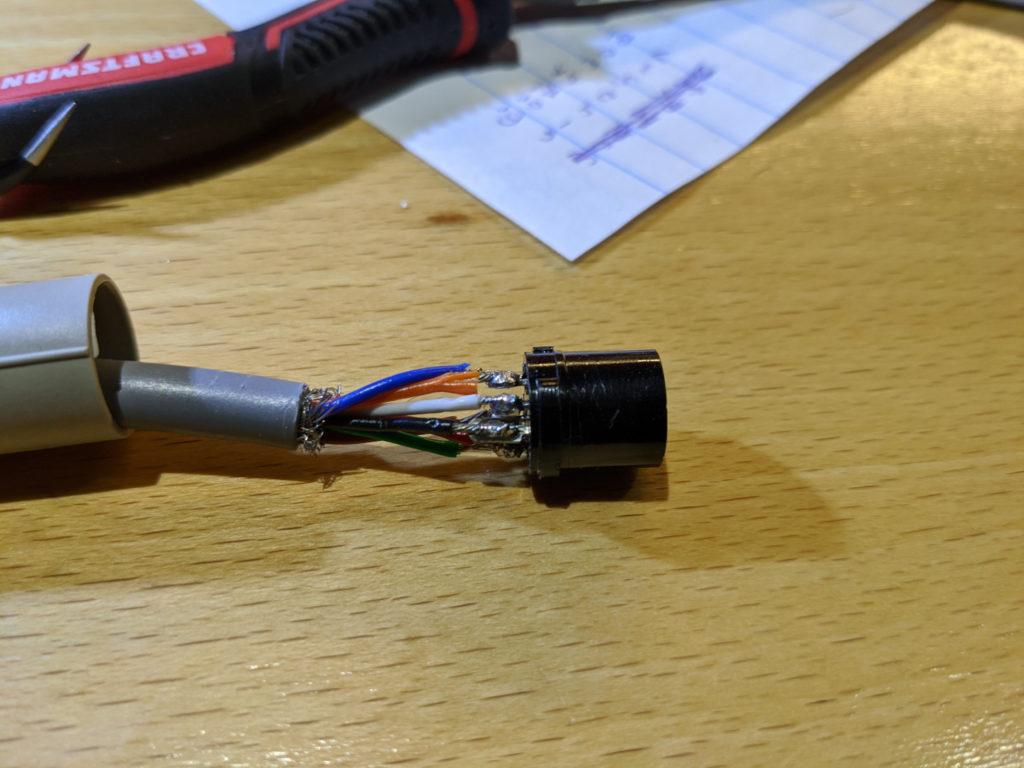 Assembling the power connector adapter