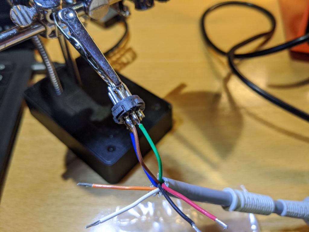 Assembling the 90 degree power connector adapter