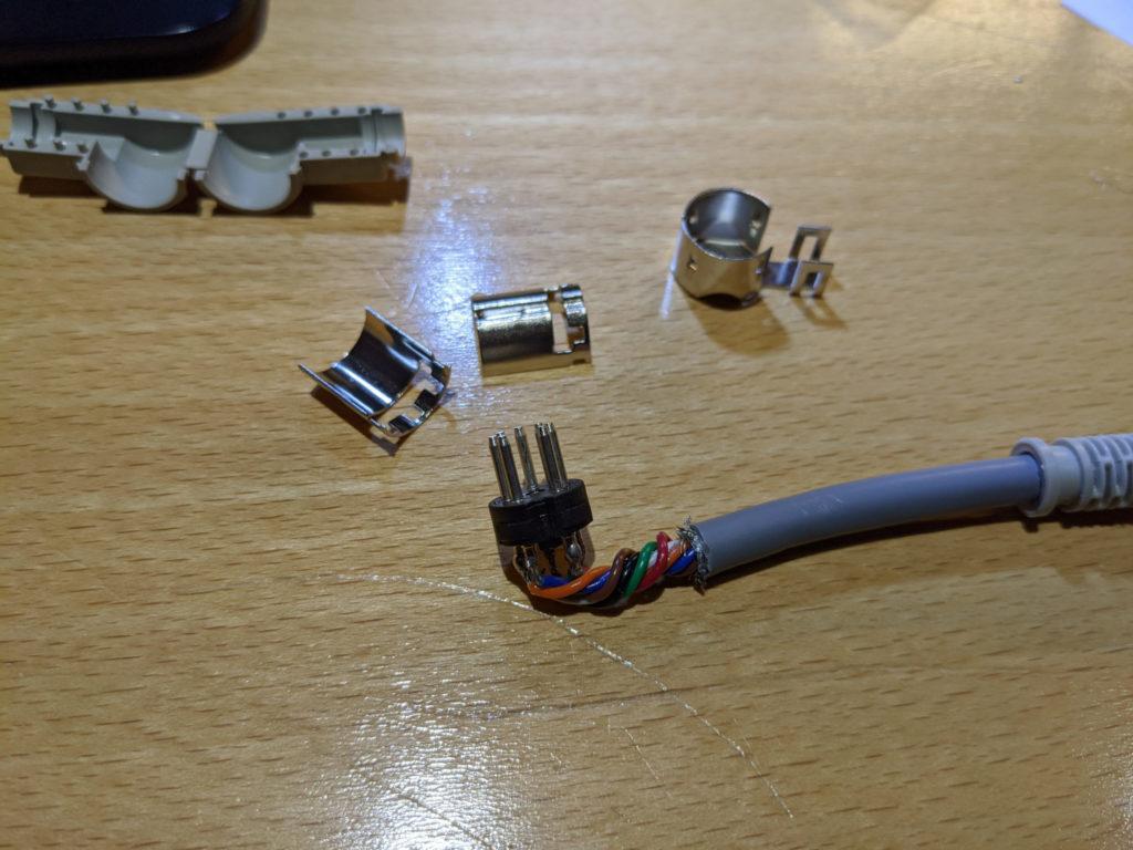 Assembling the 90 degree power connector adapter